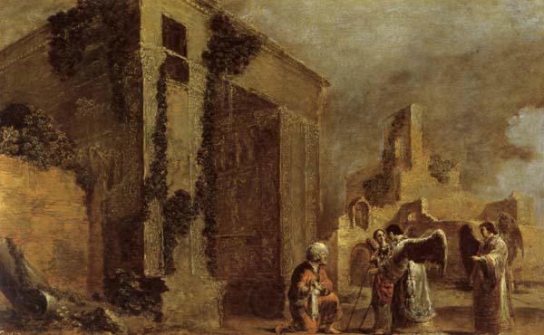 BRAMER, Leonaert Abraham and the Three Angels Spain oil painting art